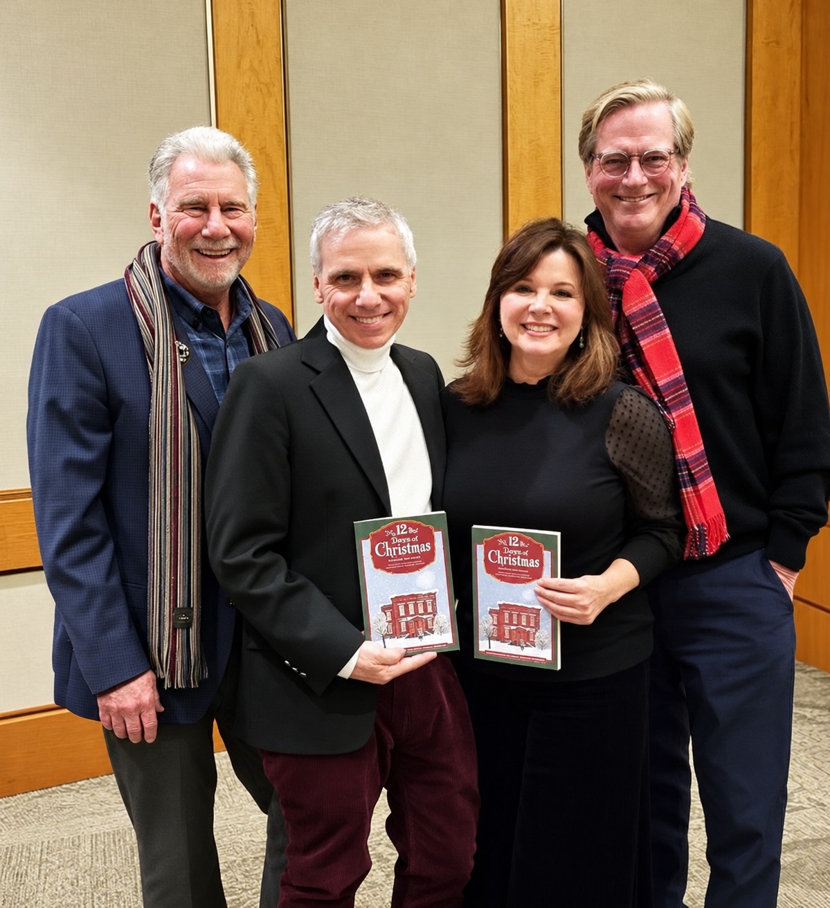 Herbie J Pilato with Dean Butler, Caryn Richman, and Jerry Houser