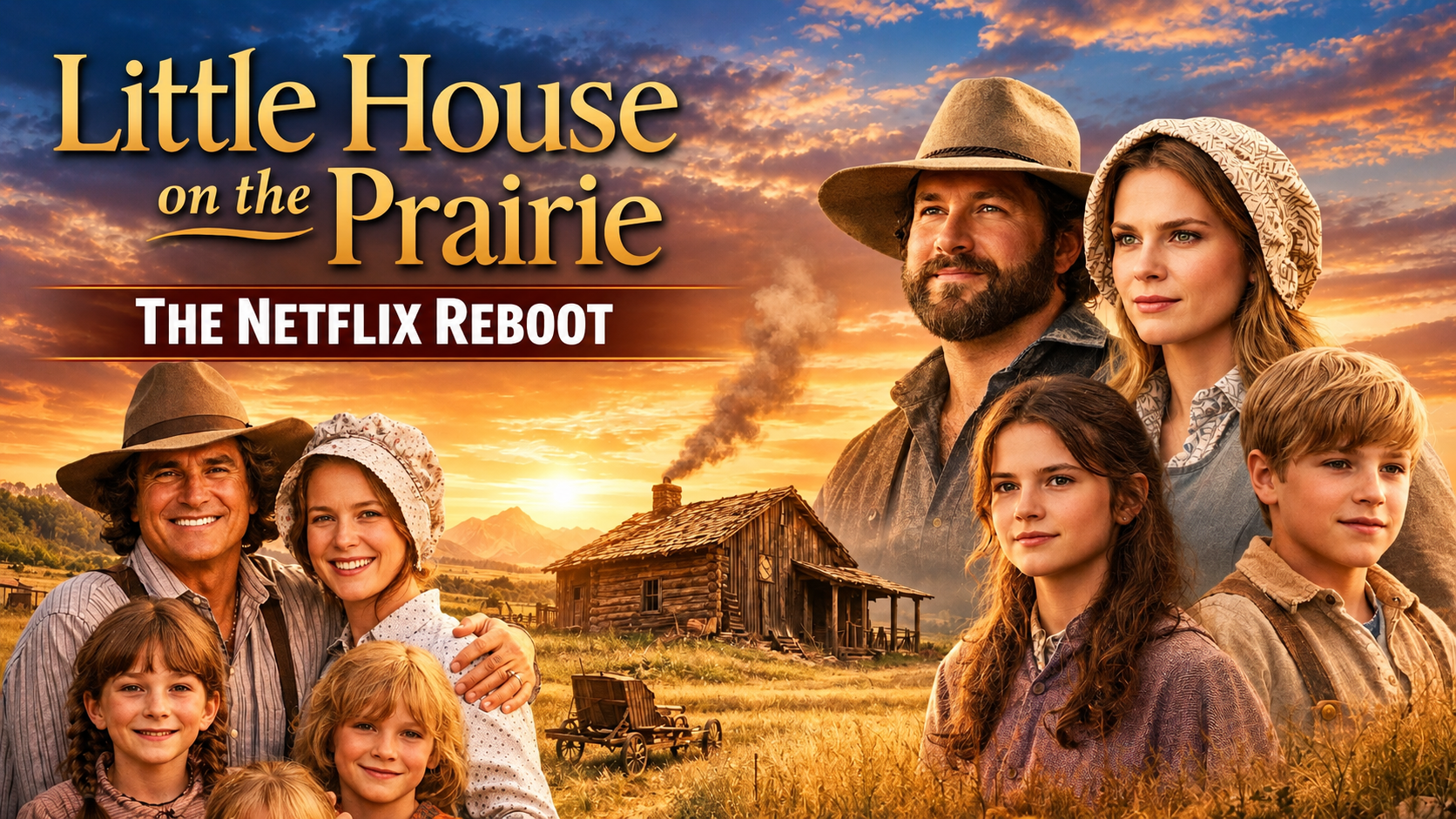 Little House on the Prairie Netflix reboot promotional collage
