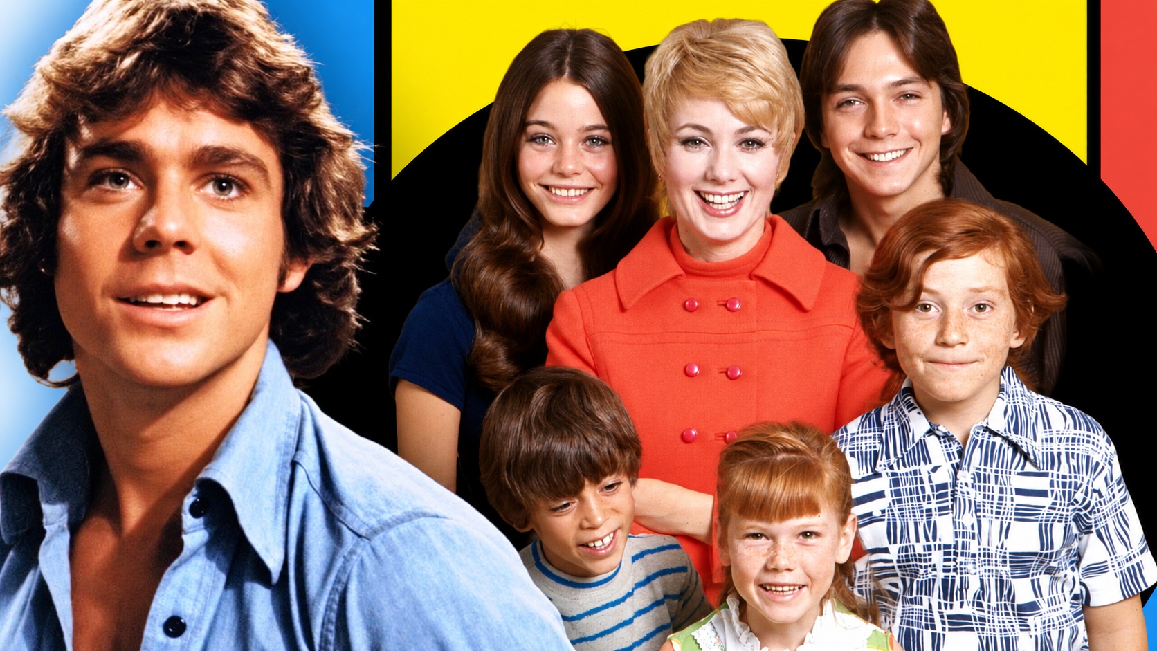 Wesley Eure alongside the cast of The Partridge Family